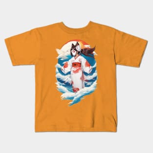 Traditional Kimono Girl 02 Kids T-Shirt